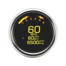 3 3/8" MLX-3000 Series Speedometer/Tachometer Scale: 250 mph; 250 km/h; Scale Color: black Aluminium 85.7 mm