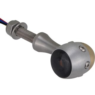 Retro LED Turn Signal/Taillight/Brake Light Bezel: satin, Housing: satin, Stem color: aluminium satin Aluminum Satin Brass Smoke LED