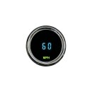 Round Mini Speedometer Scale: 225 mph; Scale Color: black...