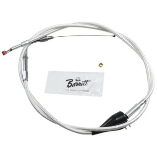 Platinum Idle Cable For Cruise Control Switch 90 ° Stainless Steel Clear Coated Chrome Look 26"/10 3/4"