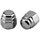 Flat Top Acorn Nut Pack Chrome 3/8"-24 UNF