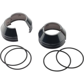2-piece Fork Boot Cover With interlocking springs Black