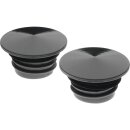 Peaked Low Profile Stainless Steel Gas Cap Set Black