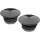 Peaked Low Profile Stainless Steel Gas Cap Set Black