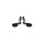 Longhorn Offset Highway Pegs with Trident Dually & 1-1/4" Magnum Quick Clamp Black, Gloss