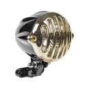 Alcatraz 4" Schweinwerfer Black Brass Polished H4