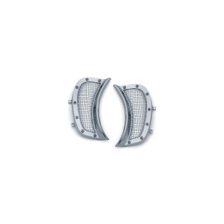 Mesh Headlight Vent Accent Chrome