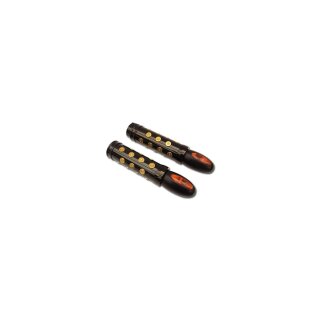 Magnum Bullet Grips for Kellermann Turn Signals Black 1" Cable operated