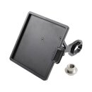 Slide-In Frame Side Mount License Plate Holder Germany 180 x 200 mm Black Powder Coated