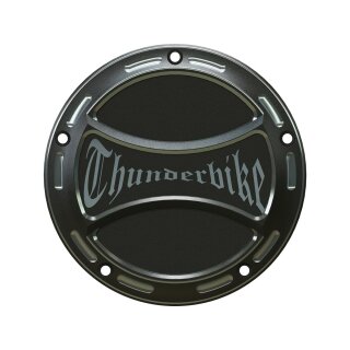 Torque Clutch Cover With Thunderbike Logo, 6-hole Bi-Color Anodized