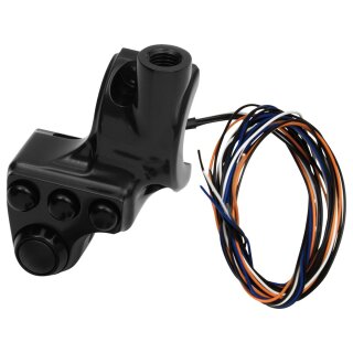 Switch Housing, RR90, 4-Button, Cable/Hydraulic Clutch, Mirror Hole, Black Anodized Switch Housing Four button