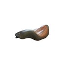 2-Up Enzo Horizontal Seat Brown Vinyl