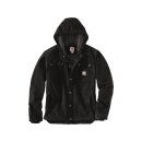 Relaxed Fit Washed Duck Sherpa-Lined Utility Jacket L Black