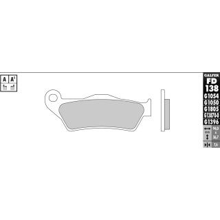 Semi Metal G1054 Brake Pad