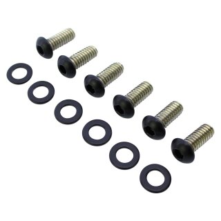 Derby Cover Screw Kits Flat Black Powder Coated