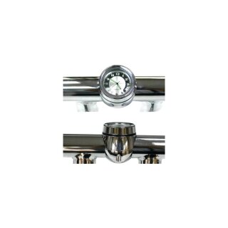 HBAR MOUNTED CLOCK 1IN CHR
