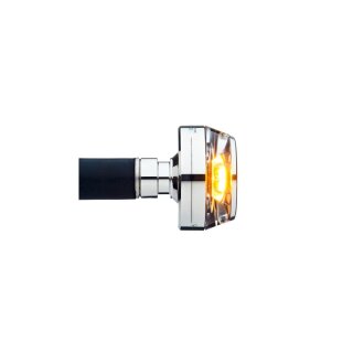 mo.blaze disc LED Bar End Turn Signal Aluminium Polished Clear LED