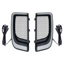 LED Tracer Fairing Lower Grills Black White LED