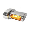 Winglets Mini LED Turn Signals Chrome Smoke LED