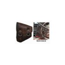Bolt-On Solo Saddelbag with Bracket Rustic Brown Left
