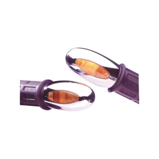BL 1000 Yellow Bar End Turn Signal Chrome Orange Halogen