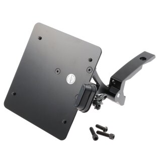 Sidemount License Plate Bracket Kit Austria 210 x 170 mm Black Powder Coated