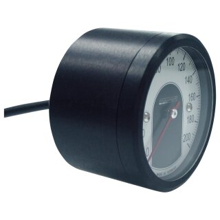 motoscope tiny Speedometer Scale: 200 mph; 200 km/h; Scale Color: white Black 49.0 mm