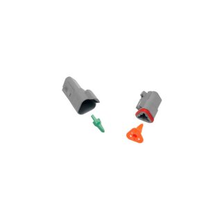 3 Wire Female Connector Housing Gray