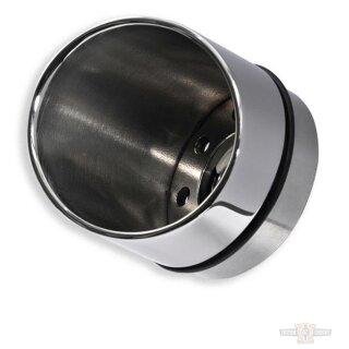 Exhaust,Endcap Slash Cut, ø 80mm, VA polished, Stainless Steel