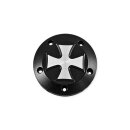 Iron Cross Point Cover 5-hole Black Satin