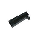 AMP 040 Series 2-Wire Cap Housing Black