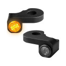 NANO Series LED Turn Signals Black Anodized Smoke LED