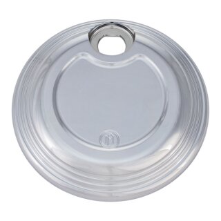 PM, Merc Touring fuel tank door cover. Chrome