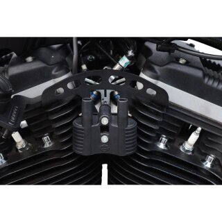 Coil and Key Switch Relocation Kit, XL 07-13, Powder Coated, Black Coil And Key Switch Relocation Kit Black Powder Coated