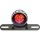 Retro Drilled LED Rücklicht with Bracket Chrome Black LED