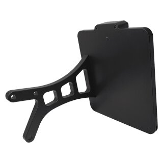 Side Mount License Plate Kit German specification 180x200mm Black Anodized