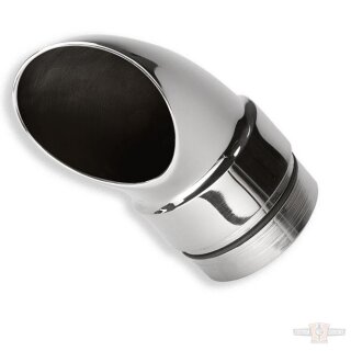 Exhaust,Endcap Spoon Staggered, polished