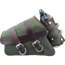 Canvas Swing Arm Saddle Bag with Bottle With Black Straps...