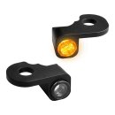 NANO Series LED Turn Signals Black Anodized Smoke LED