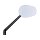 mo.view club Mirror Stem length: 180mm Black, Anodized