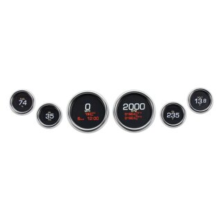 MLX Dresser Pack Dresser and Bagger 6 Gauge, Chrome Bezels,96-03 6 Gauge Kit