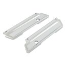 PM saddlebag latch covers Smooth, chrome