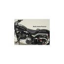 Horizontal Solo Seat Black Dark Brown Alcantara Leather