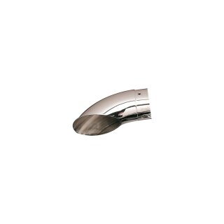 End Cap Turn-Down Style Chrome 3,5"