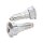 Bar End Weight, Dot, Aluminum, Chrome Bar End Weights