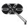 Deep Cut Caged Series Forged Billet Mirror Black, Anodized