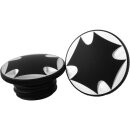 Maltese Cross Gas Cap Set Black Anodized