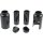 6-Piece Fork Covers with lower Fork Aluminum Covers Without Cult-Werk Logo Black Gloss Powder Coated