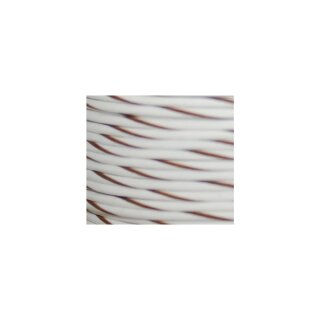 OEM Colored 1mm Wire Spools White, Brown Stripe