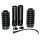 6-Piece Fork Covers with lower Fork Rubbers Without Cult-Werk Logo Black Gloss Powder Coated